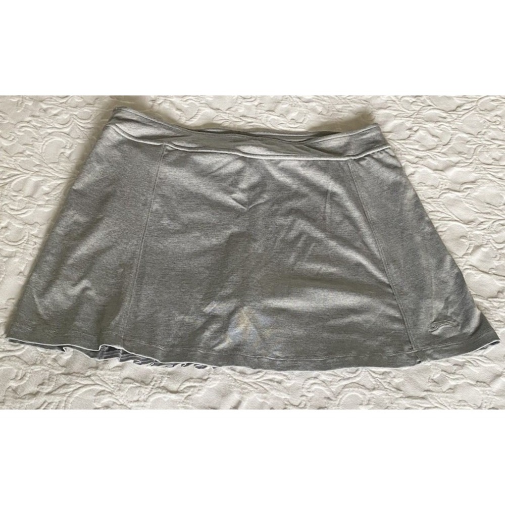 Slazenger Golf Skort Gray Athletic Skirt Built In Shorts Womens Large Zip Pocket